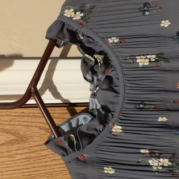 Ted Baker, size 12 sleeveless grey floral midi dress - Picture 8 of 15